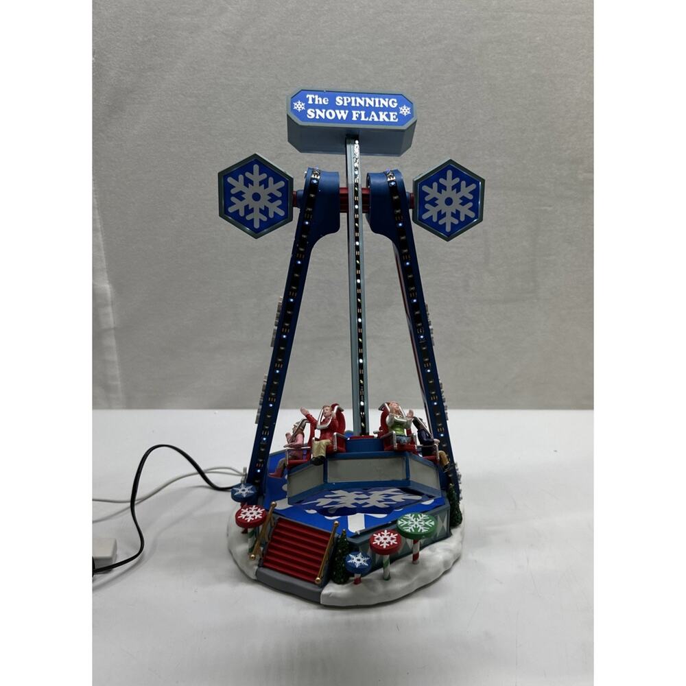 Lemax The Spinning Snowflake 04737 Christmas Holiday Carnival Village No Sound - Picture 2 of 9